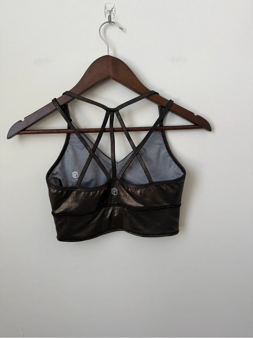 Born Primitive Metallic Strappy Sports Bra Size Small‎